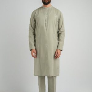 EMBROIDERED-KURTA-TROUSER-IVORY-GREEN