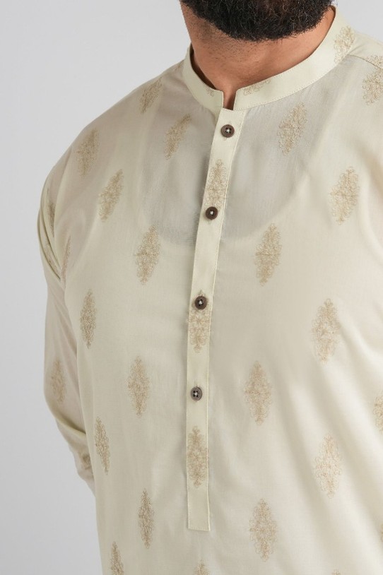EMBROIDERED-KURTA-TROUSER-IVORY - Image 2