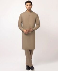 Khaki Unstitched Fabric
