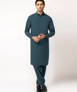 Peacock Blue Unstitched Fabric